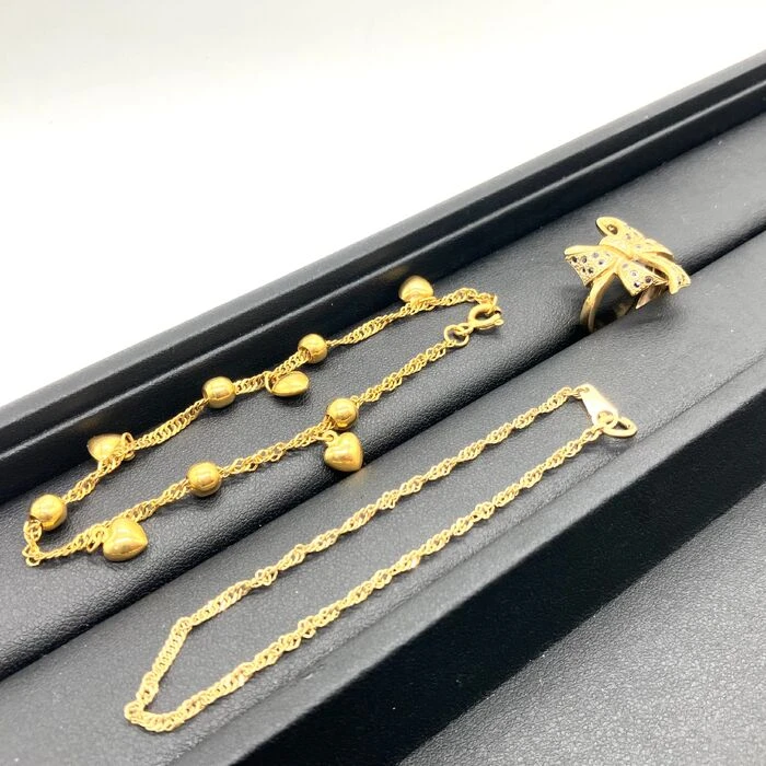 画像11098：Pt900 メレダイヤリング K18パールトップ 他貴金属おまとめ