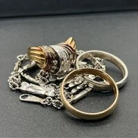 画像1908：Pt900 メレダイヤリング K18パールトップ 他貴金属おまとめ