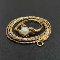 画像7558：Pt900 メレダイヤリング K18パールトップ 他貴金属おまとめ