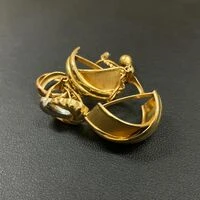 画像7560：Pt900 メレダイヤリング K18パールトップ 他貴金属おまとめ